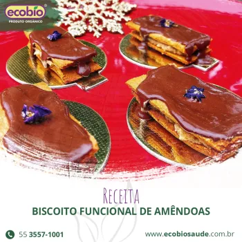 Biscoito funcional de amêndoas