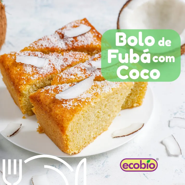 Bolo de fubá com coco