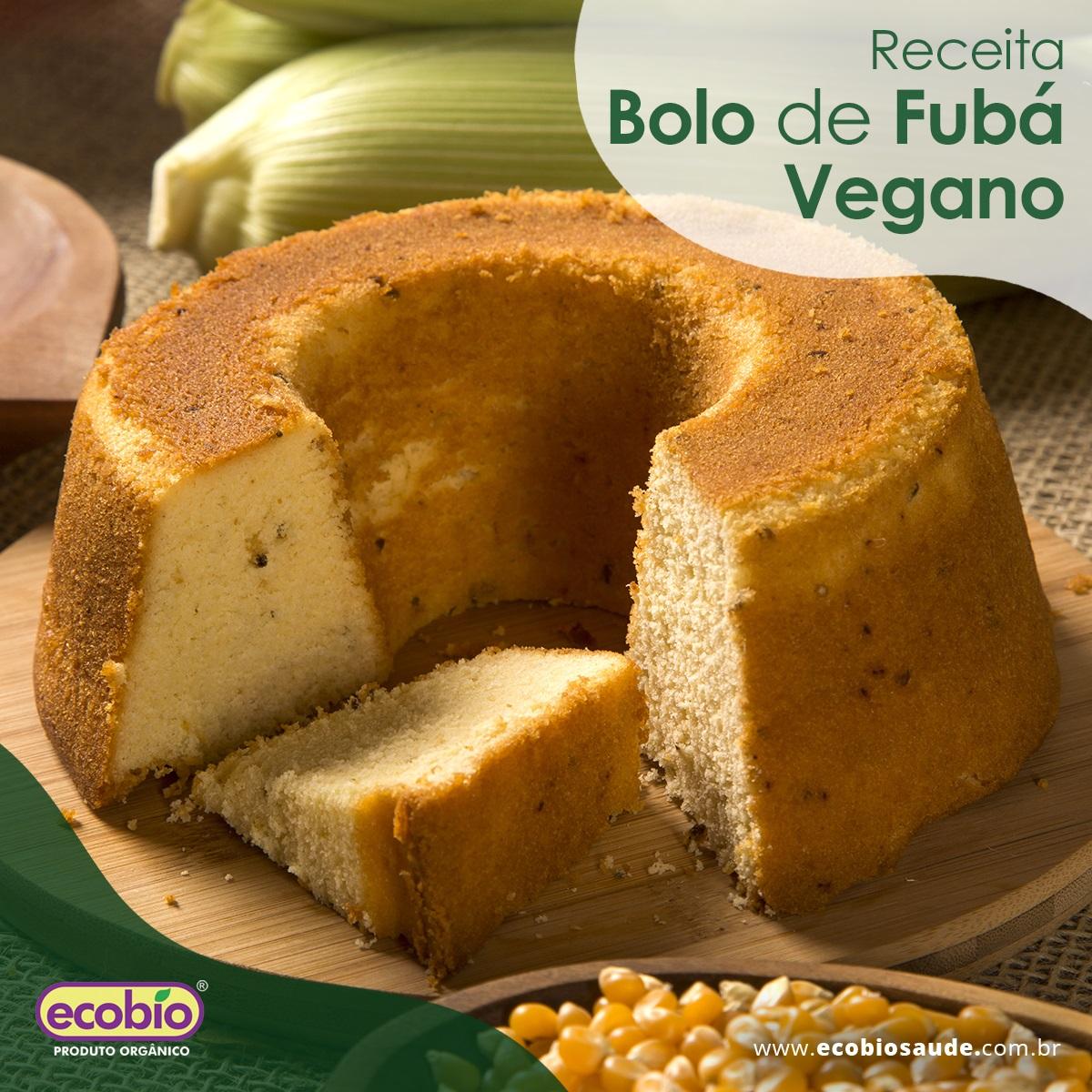 Bolo de Fubá Vegano - Receita